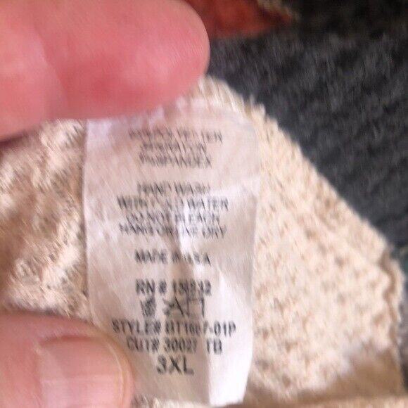 BIBI Color Block Waffle Knit Henley Sweater Size 3X long sleeves - Picture 4 of 6